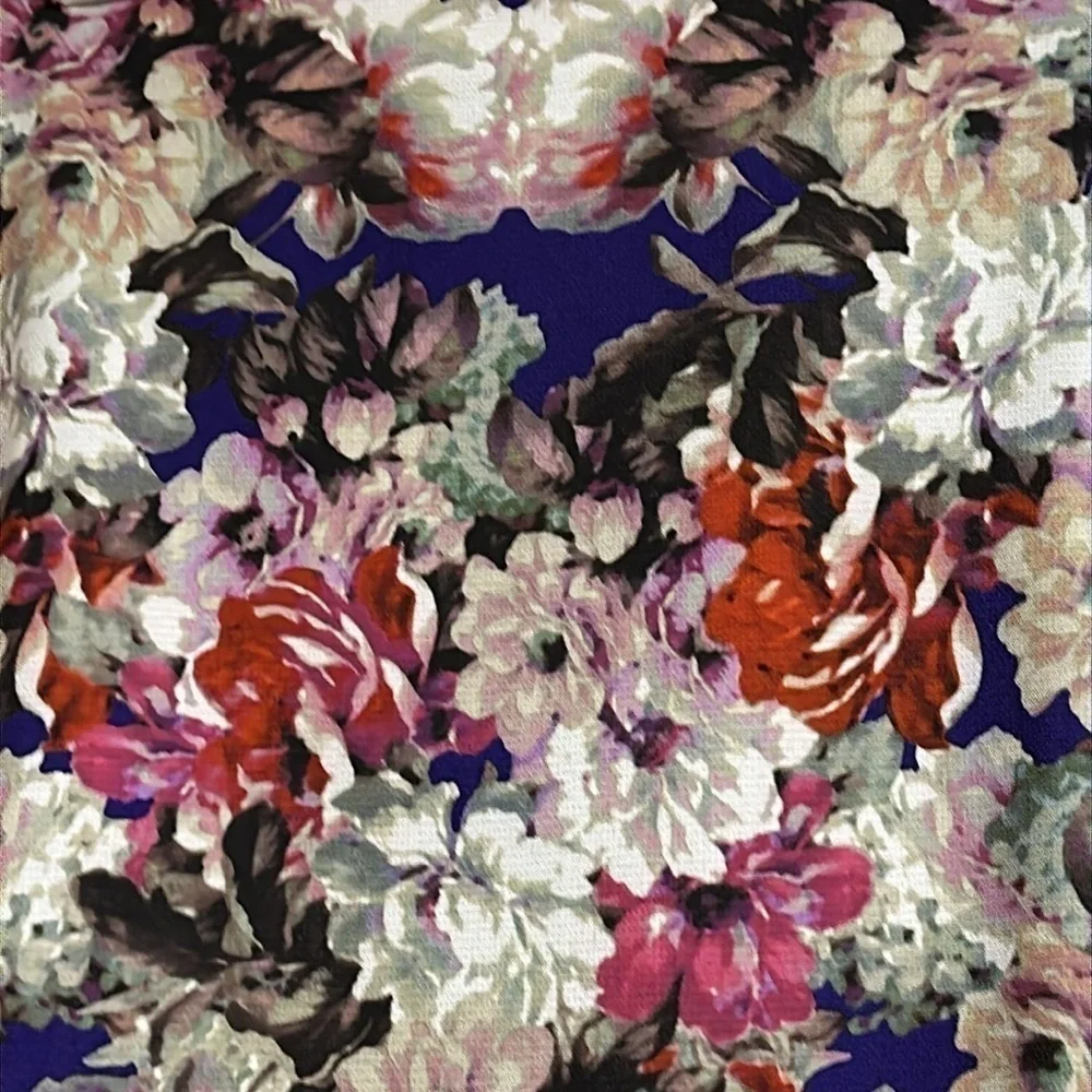 Talbots Floral Print Skirt with Matching Sash / Scarf Size 10 - EUC